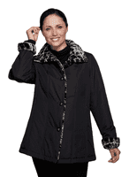 Womens Black Luxury Soft Touch Padded Animal Print Jacket db4002